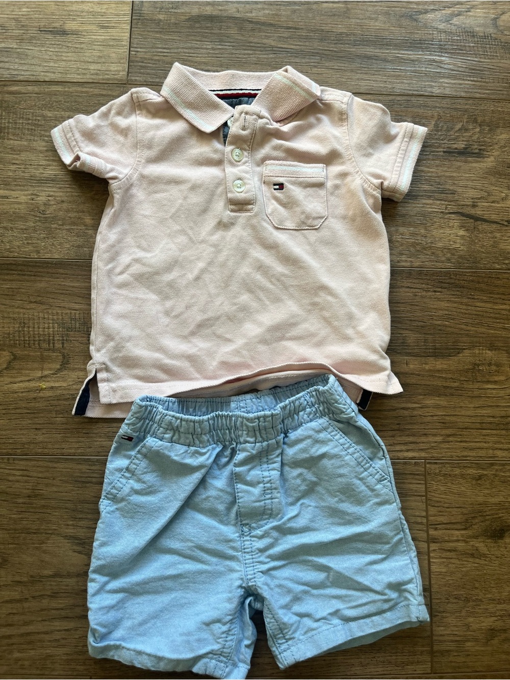 Tommy Hilfiger Kids Pink Polo Shirt & Short Set